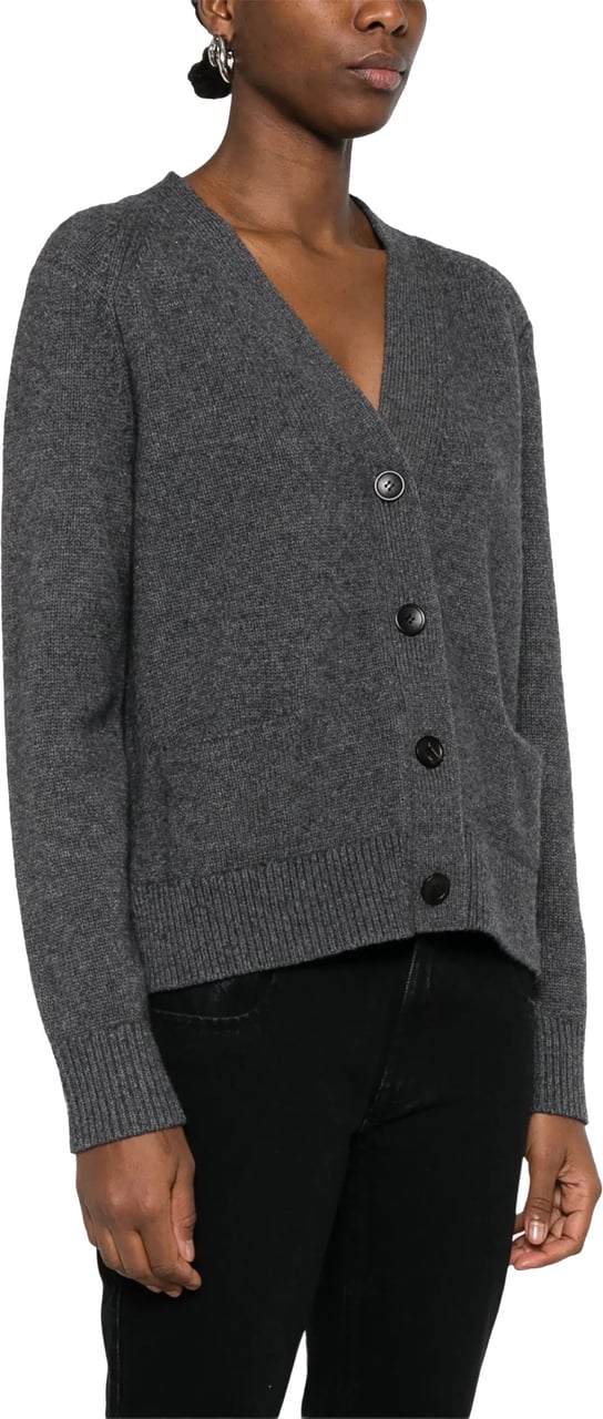 Isabel Marant Grey Brat V-Neck Knitted Cardigan Grijs