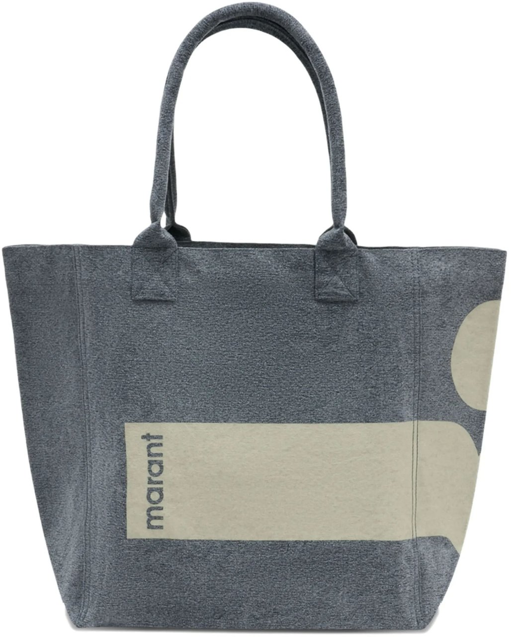 Isabel Marant Grey Yenky Textured Cotton Tote Grijs