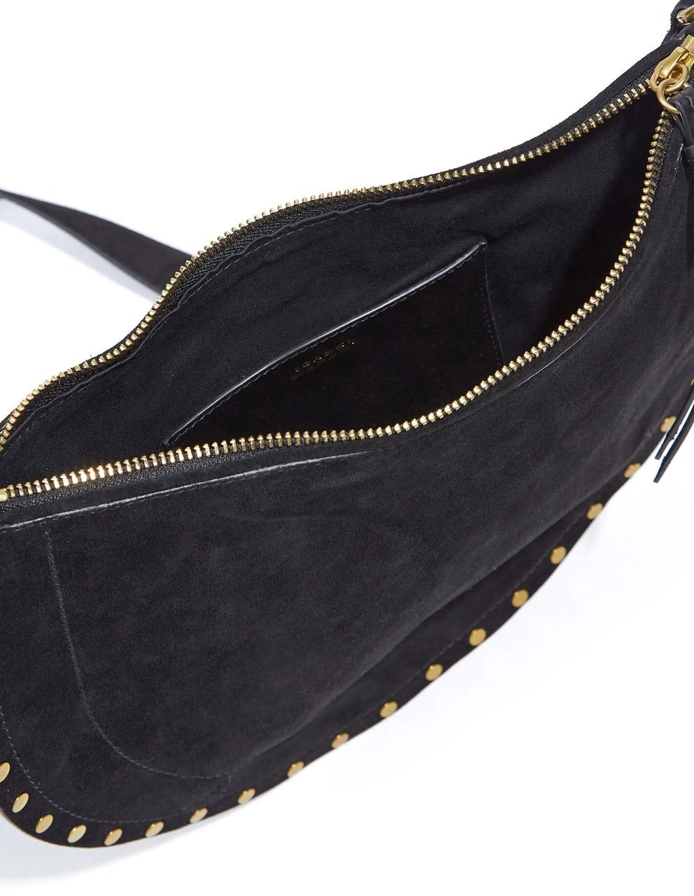 Isabel Marant Black Oskan Soft Crescent Shoulder Bag Zwart
