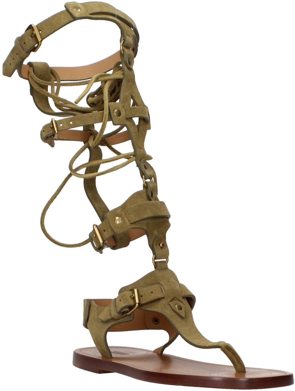 Isabel Marant Gray Leather Flip-Flop Sandals Grijs