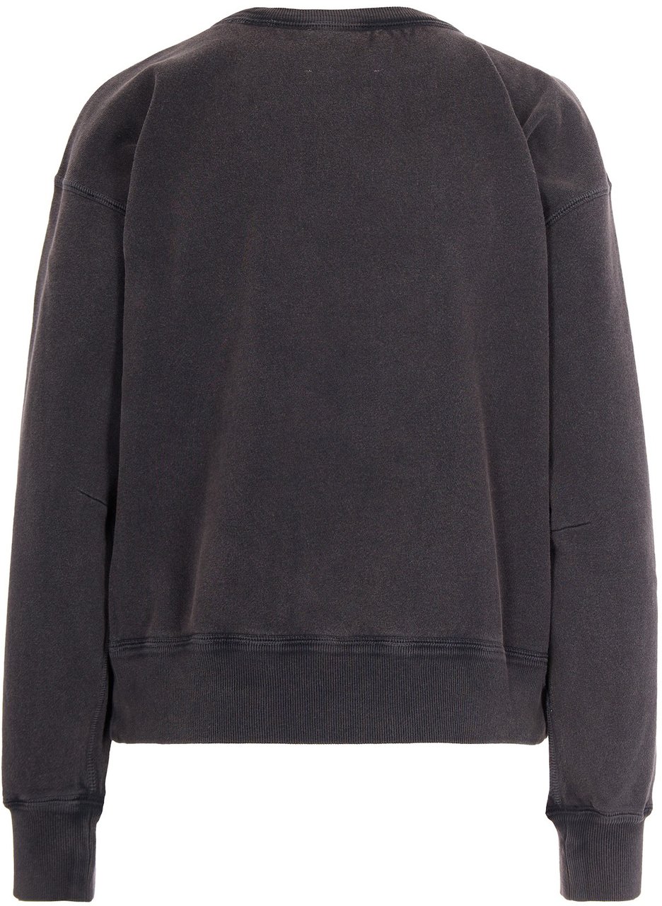 Isabel Marant Round Neck Brushed Cotton Sweatshirt Zwart