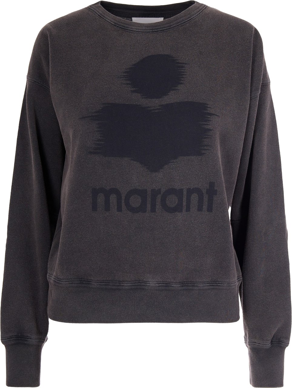 Isabel Marant Round Neck Brushed Cotton Sweatshirt Zwart