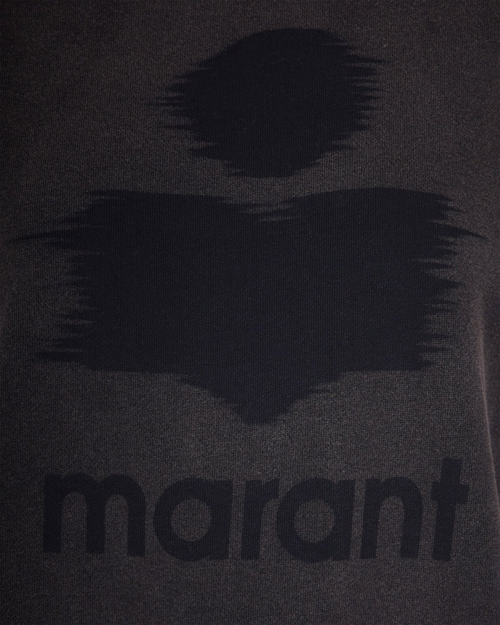 Isabel Marant Round Neck Brushed Cotton Sweatshirt Zwart