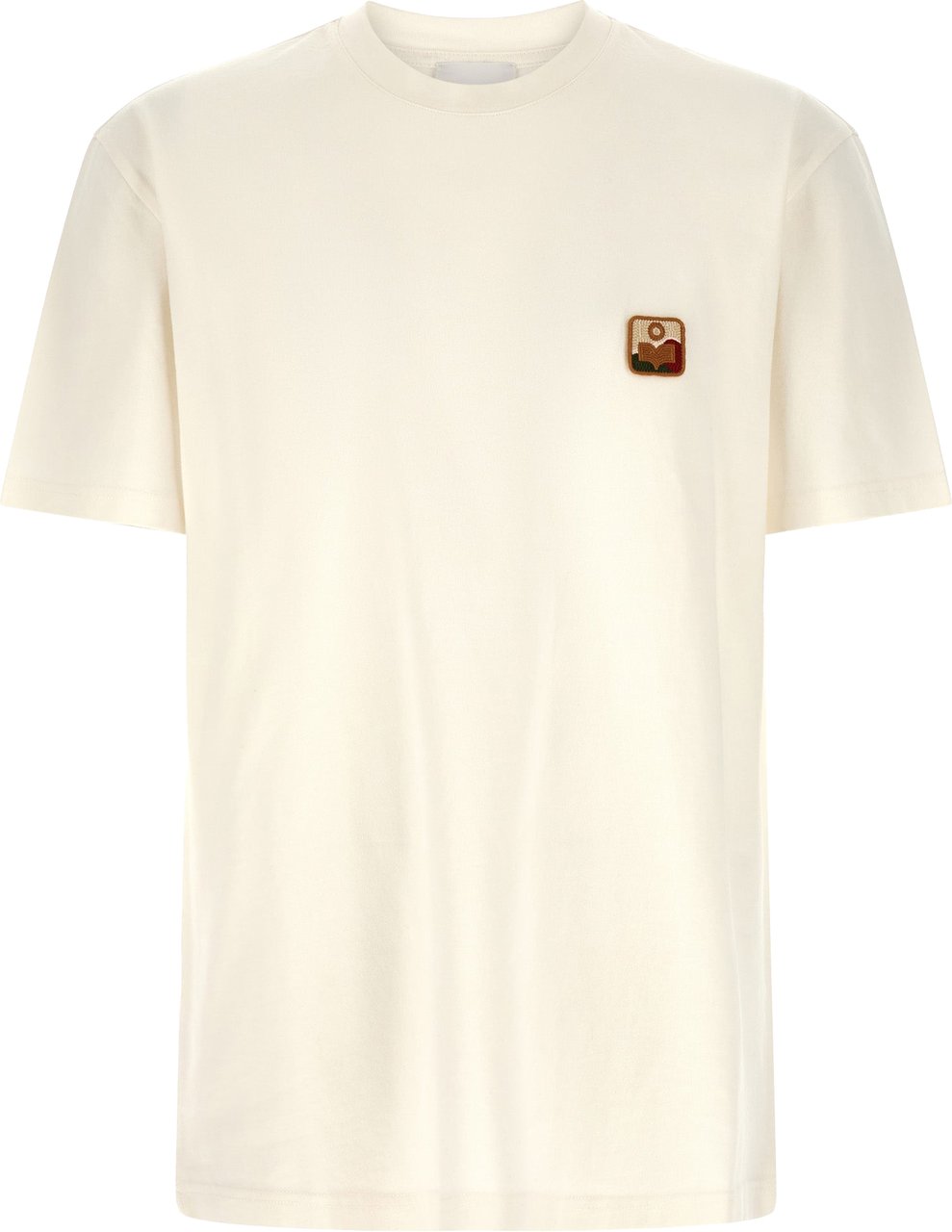 Isabel Marant Hugo IM Embroidered Patch Cotton T-Shirt Wit