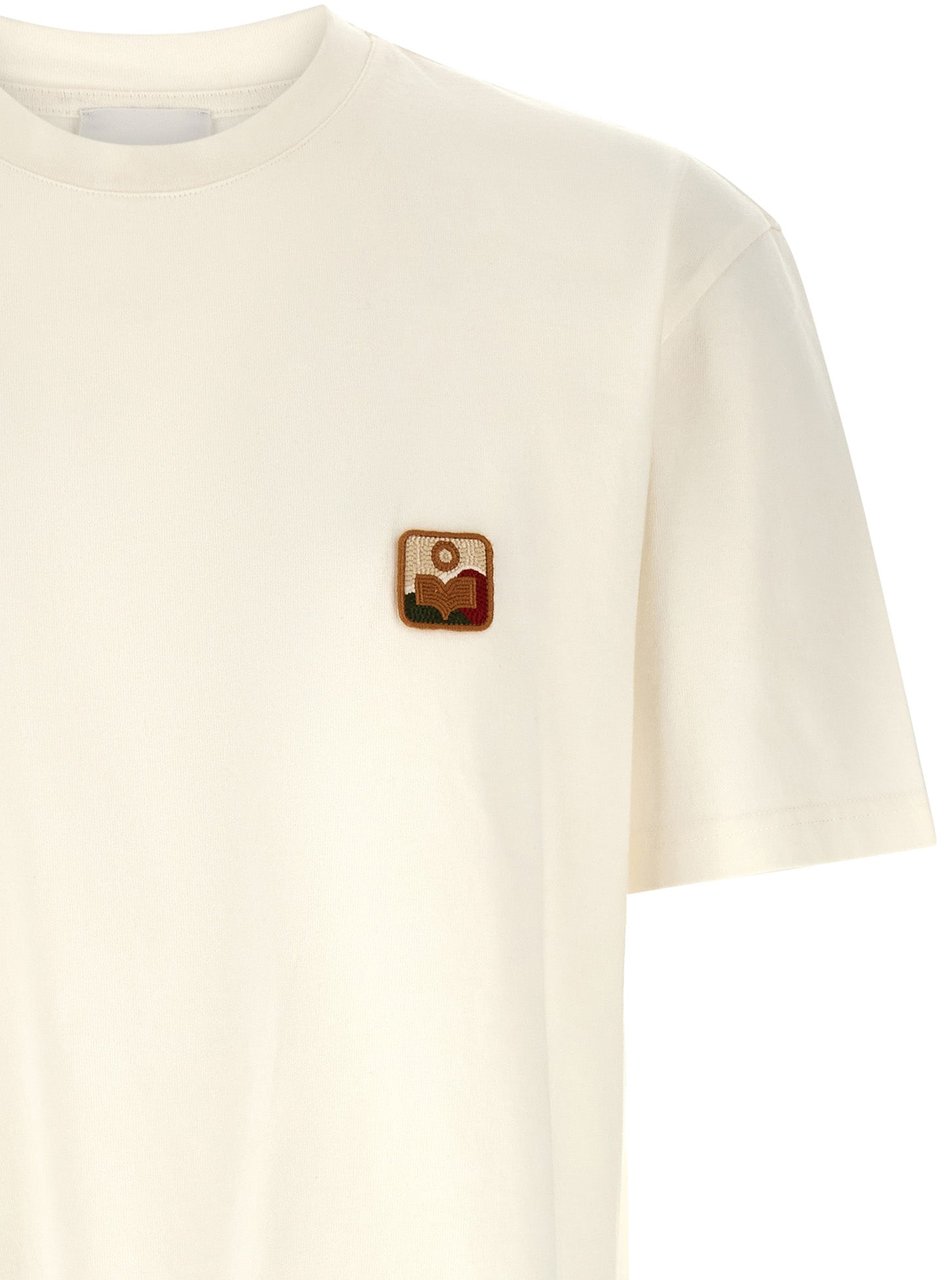 Isabel Marant Hugo IM Embroidered Patch Cotton T-Shirt Wit