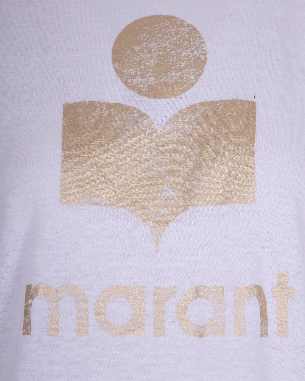 Isabel Marant Zewel White/Gold T- Shirt Wit