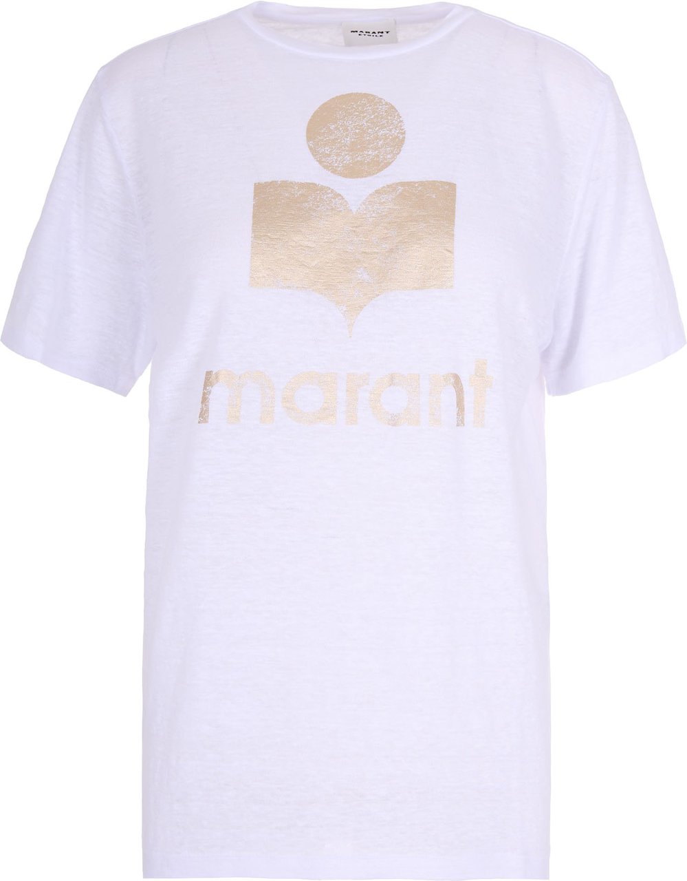 Isabel Marant Zewel White/Gold T- Shirt Wit