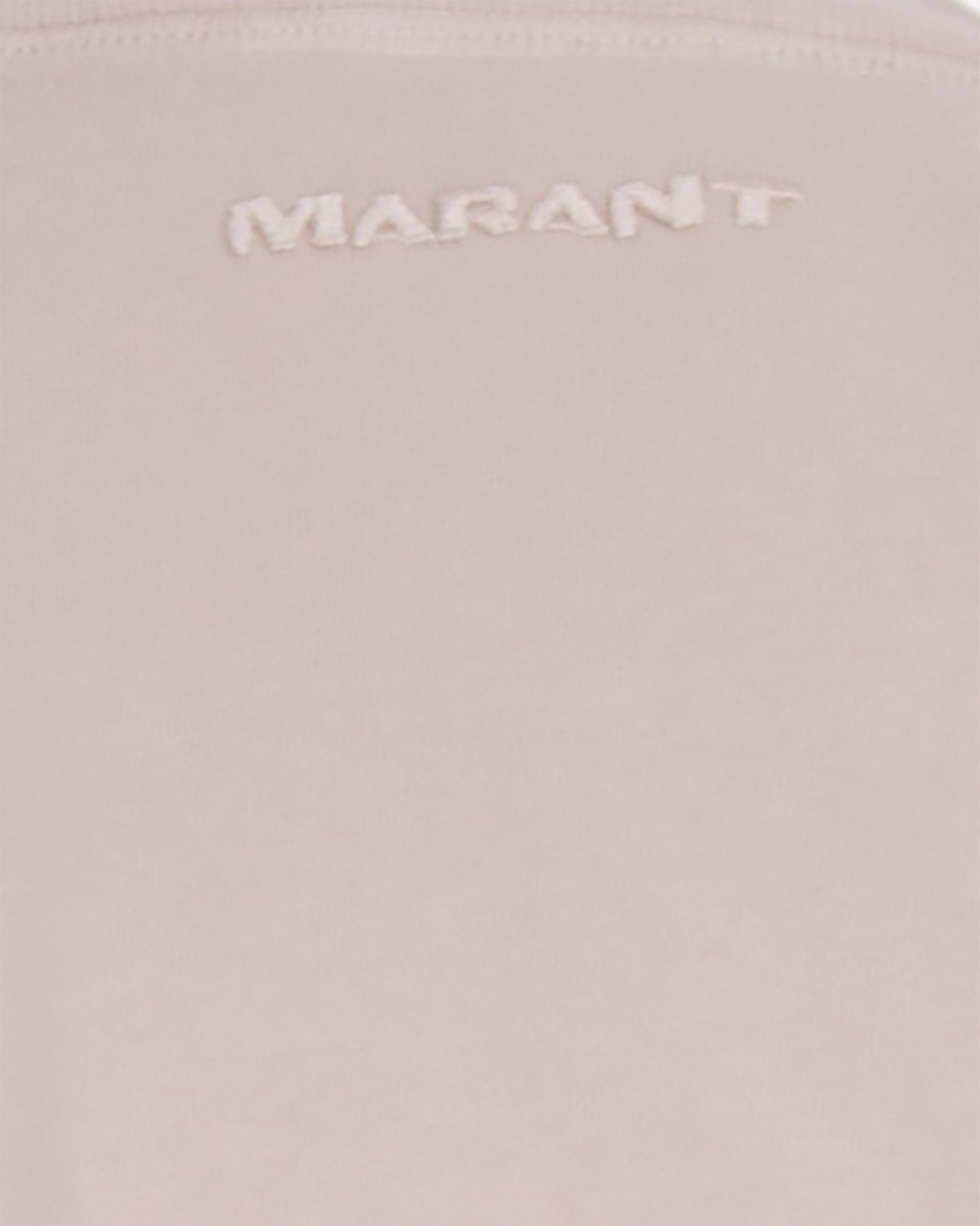 Isabel Marant Draped Cotton Sweatshirt with Pleated Detailing Grijs