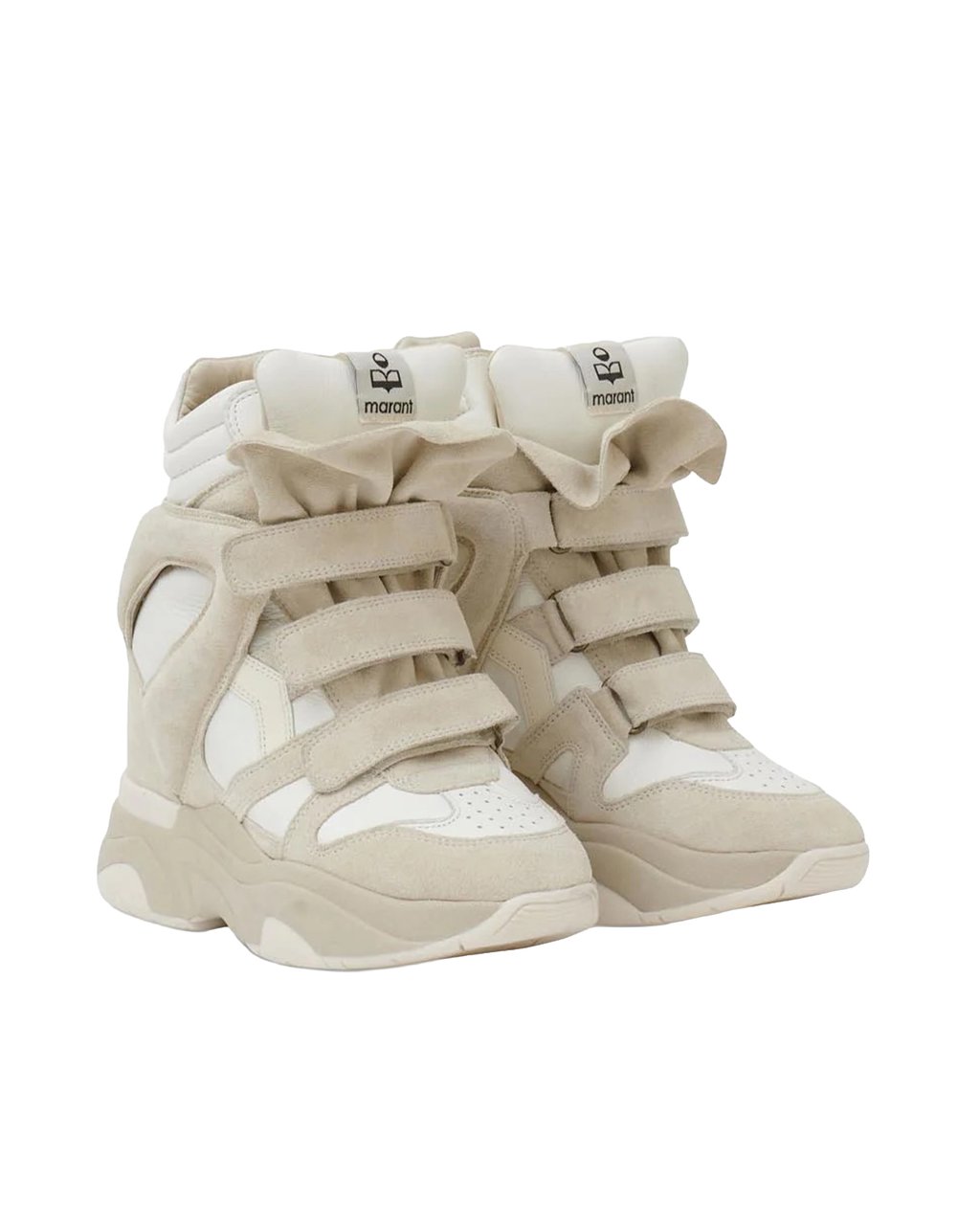 Isabel Marant White Balskee Suede Sneakers Neutraal
