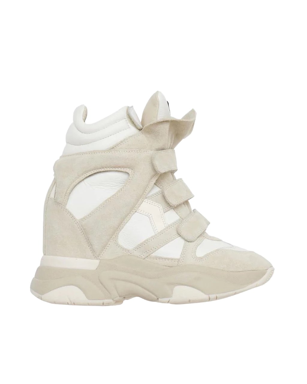 Isabel Marant White Balskee Suede Sneakers Neutraal