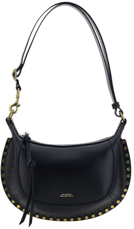 Isabel Marant Isabel Marant Black Calf Leather Bos Taurus Shoulder Bag Zwart