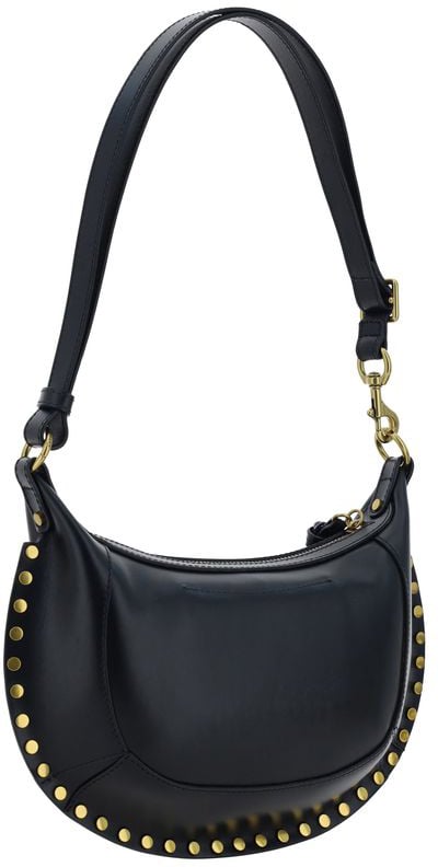 Isabel Marant Isabel Marant Black Calf Leather Bos Taurus Shoulder Bag Zwart
