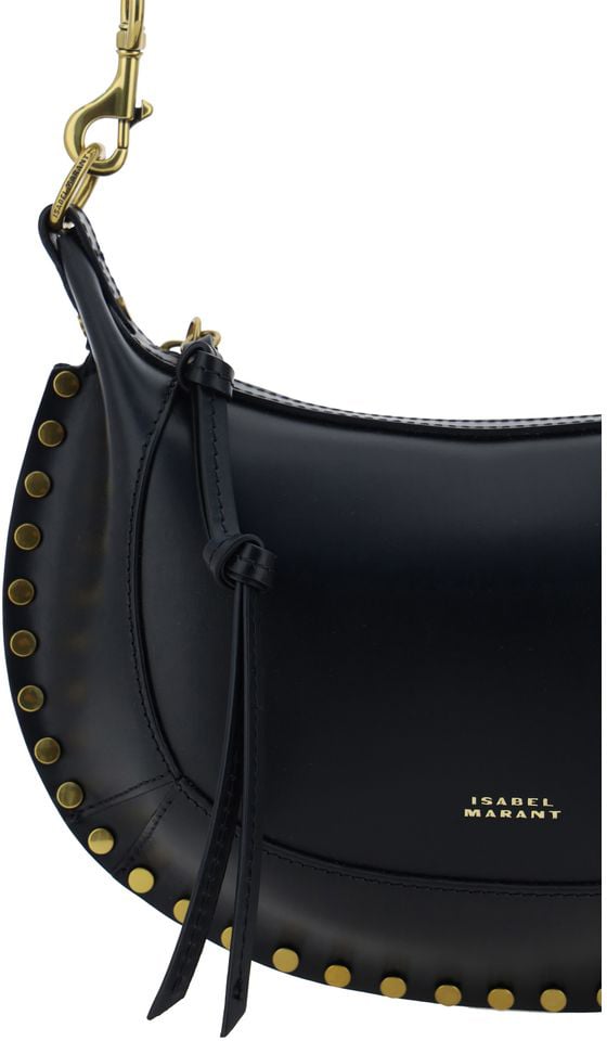 Isabel Marant Isabel Marant Black Calf Leather Bos Taurus Shoulder Bag Zwart