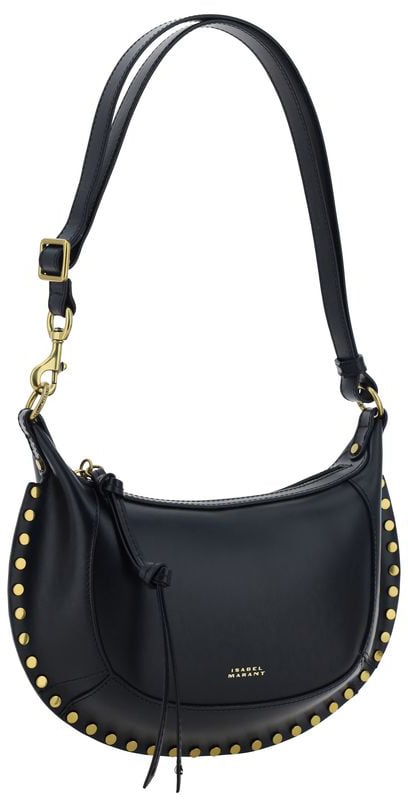 Isabel Marant Isabel Marant Black Calf Leather Bos Taurus Shoulder Bag Zwart