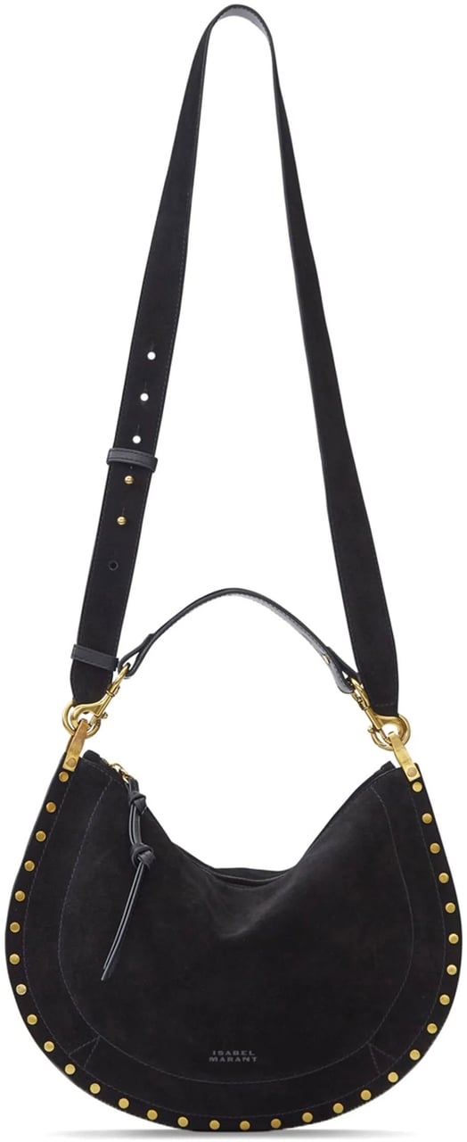 Isabel Marant Black Oskan Soft Crescent Shoulder Bag Zwart