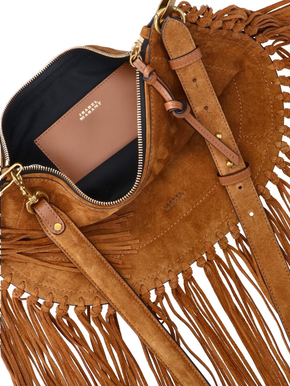 Isabel Marant Brown Oskan Soft Suede Shoulder Bag Bruin