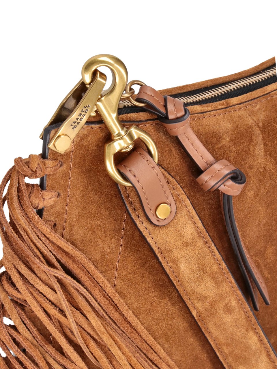 Isabel Marant Brown Oskan Soft Suede Shoulder Bag Bruin