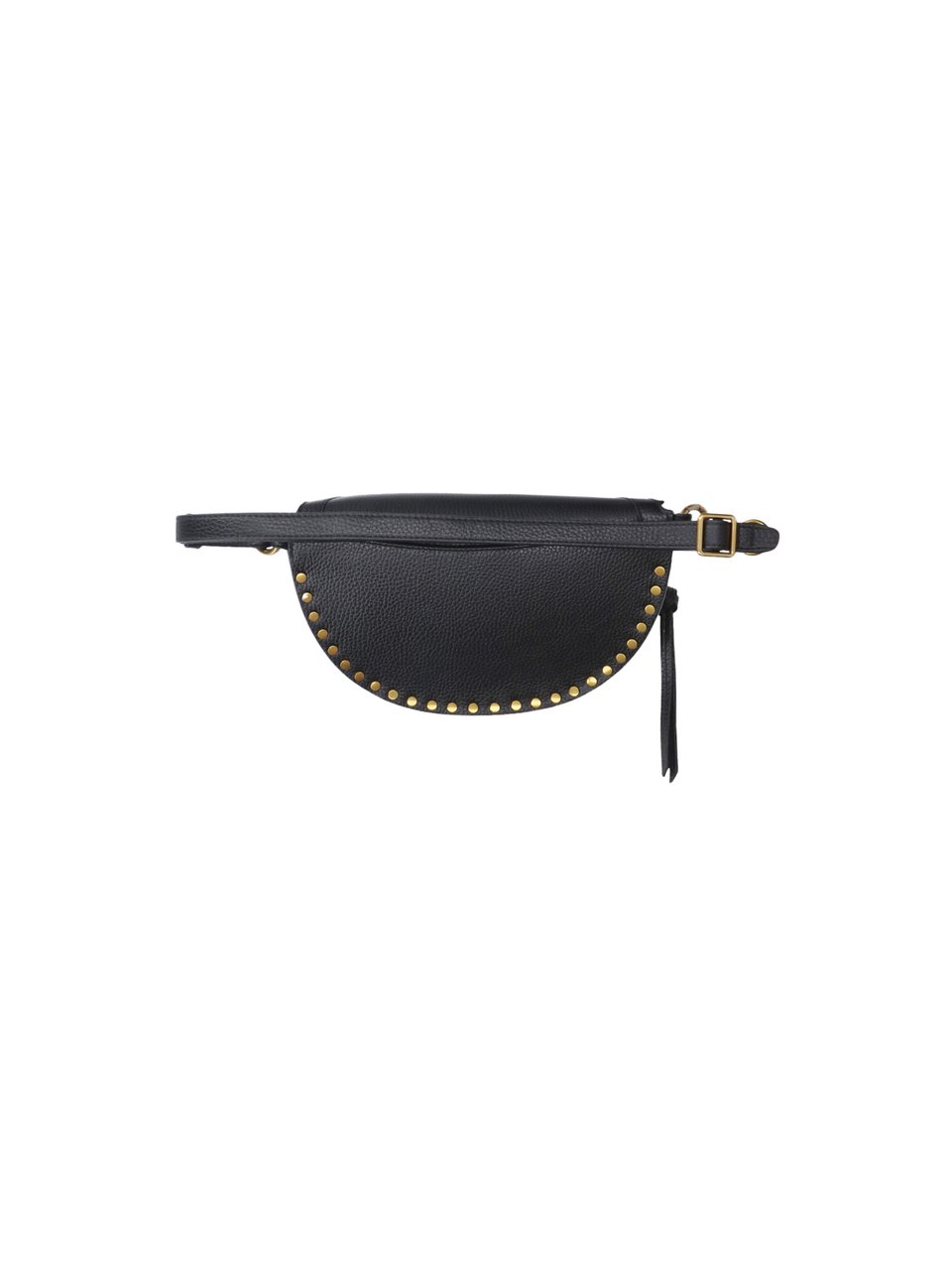 Isabel Marant Black Skano Studded Leather Belt Bag Zwart