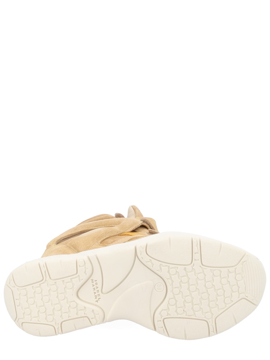 Isabel Marant Beige Balskee Triple Velcro Wedge Sneakers Bruin