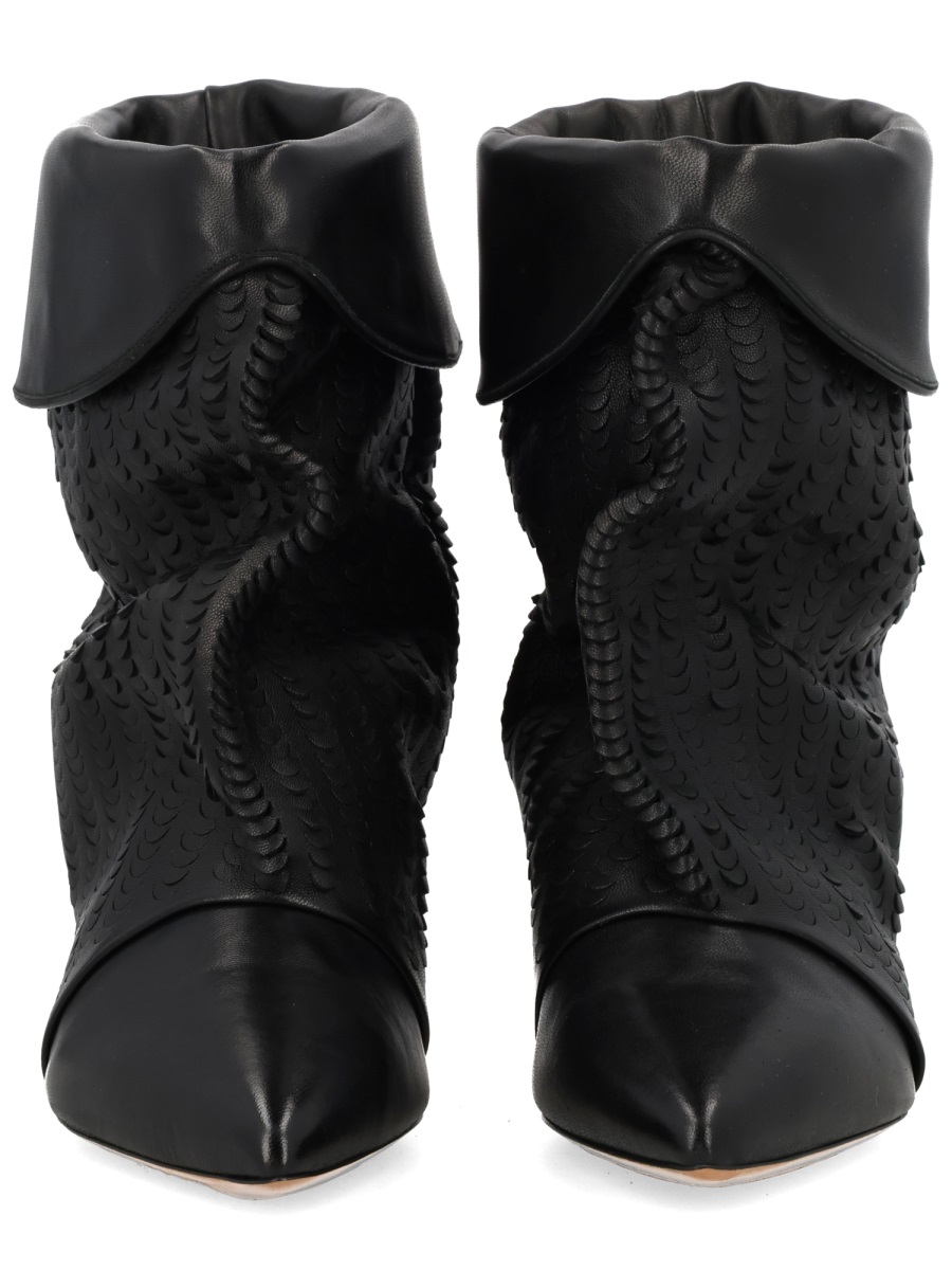 Isabel Marant Edrik Lamb Leather Pointed Ankle Boots Zwart