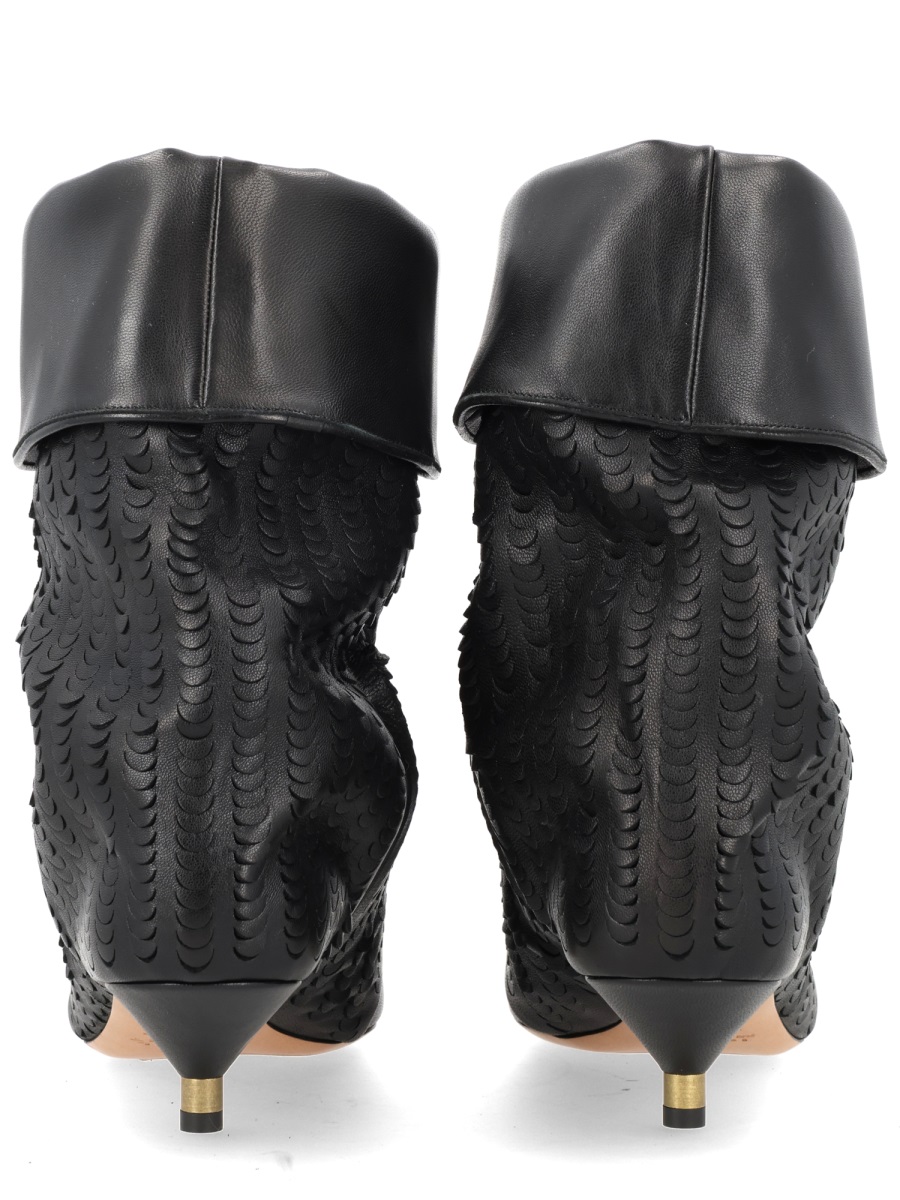 Isabel Marant Edrik Lamb Leather Pointed Ankle Boots Zwart