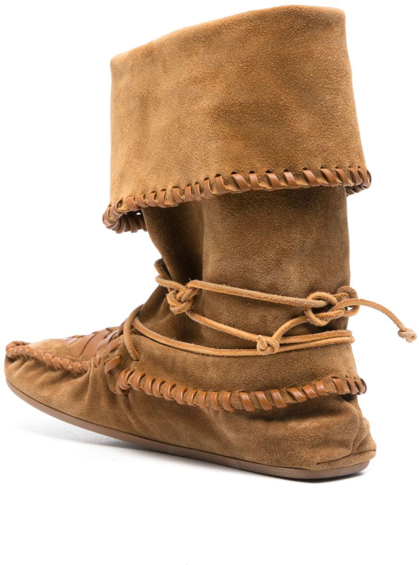 Isabel Marant Boots Leather Brown Bruin