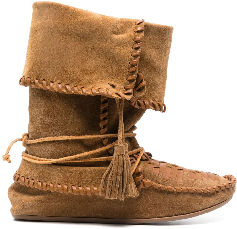 Isabel Marant Boots Leather Brown Bruin