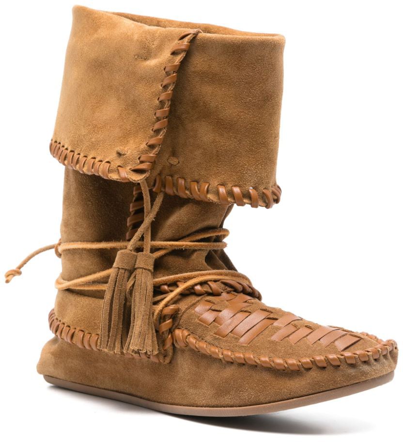 Isabel Marant Boots Leather Brown Bruin