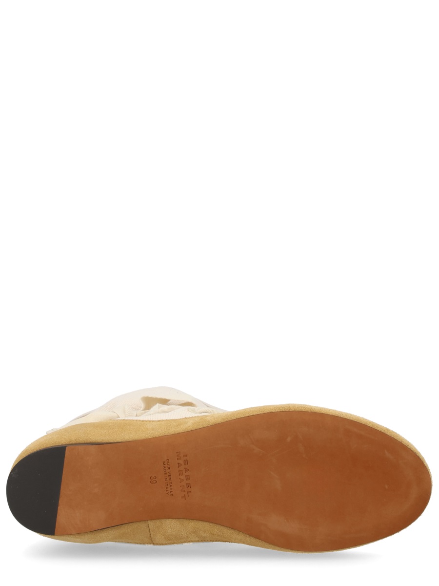 Isabel Marant Neutrals Letiz Slouchy Tie Cotton Boots Neutraal