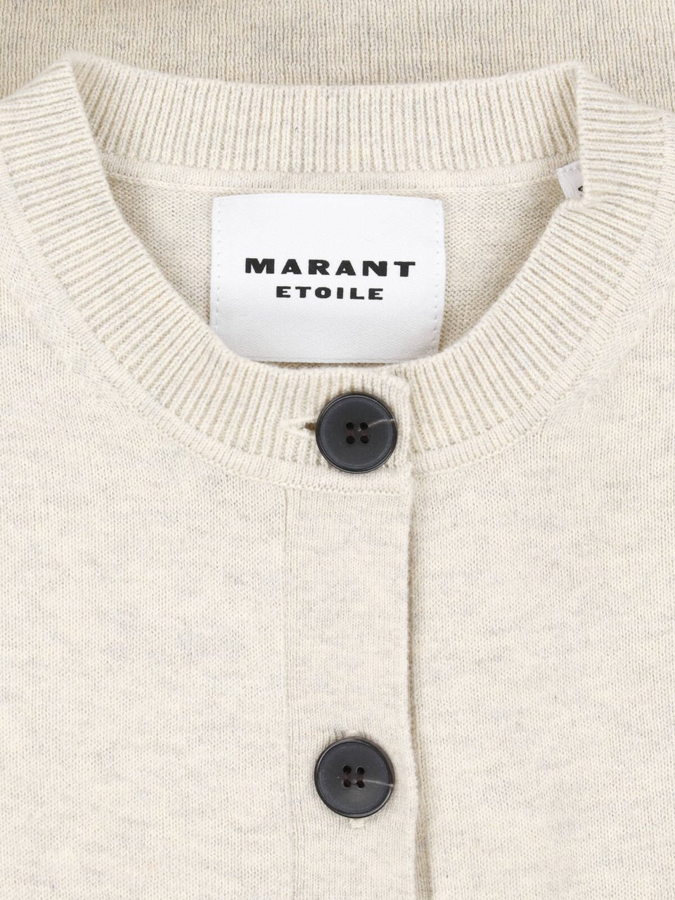 Isabel Marant Cropped Sweater with Button-Down Front Grijs