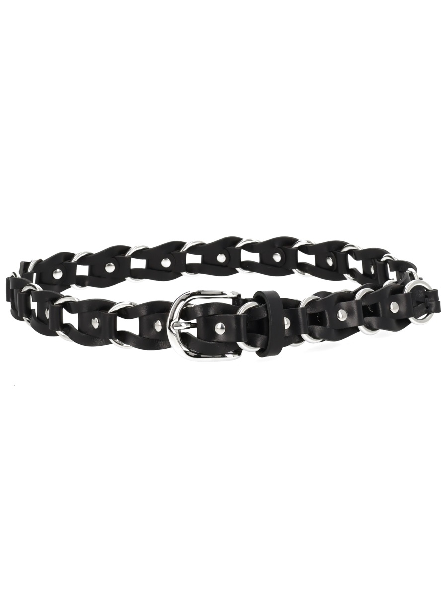 Isabel Marant Bali Linked Loops Narrow Belt Zwart
