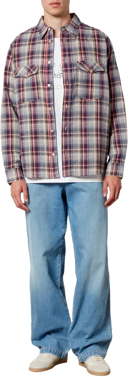 Isabel Marant Lydian Cotton Linen Check Shirt Divers