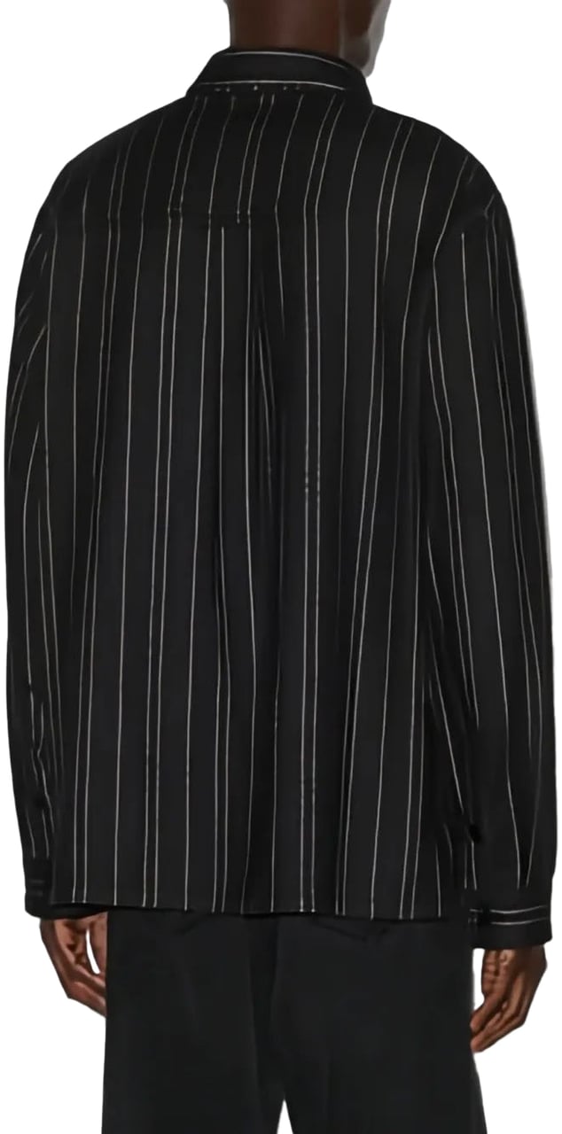 Isabel Marant chemise en coton irudy a fines rayures Zwart