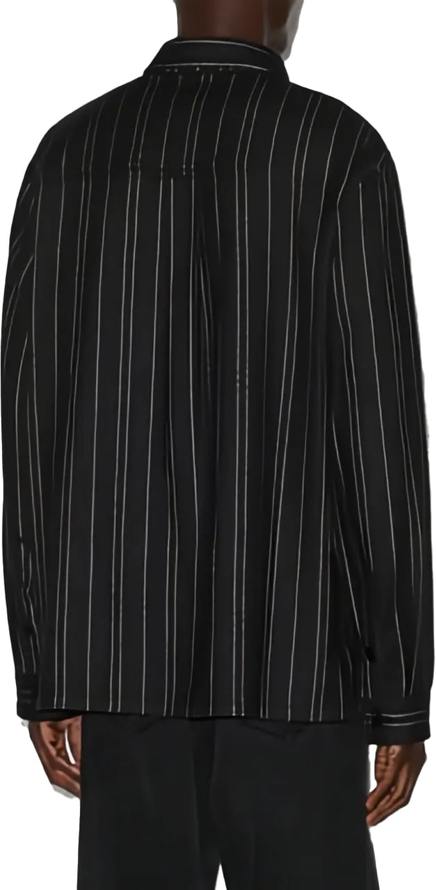 Isabel Marant chemise en coton irudy a fines rayures Zwart