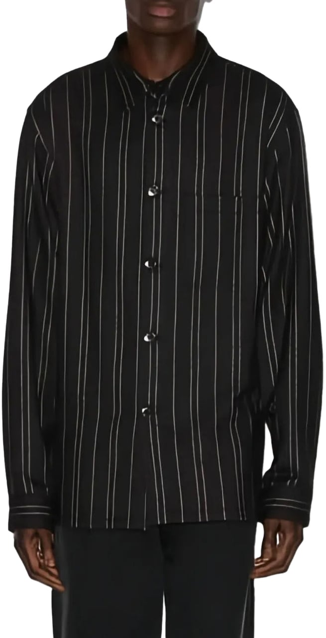 Isabel Marant chemise en coton irudy a fines rayures Zwart