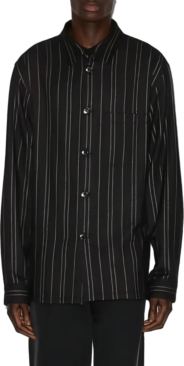 Isabel Marant chemise en coton irudy a fines rayures Zwart