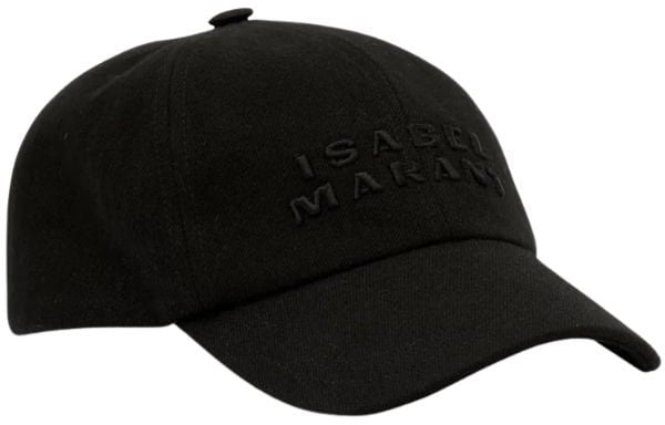 Isabel Marant Berretto Tyron In Canvas Con Logo Zwart