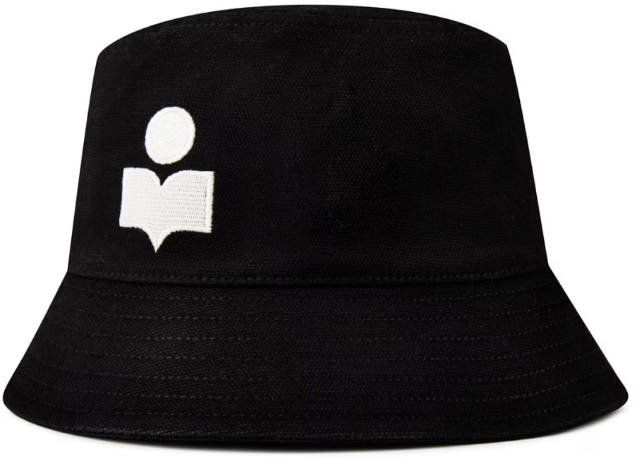 Isabel Marant Haley Embroidered Logo Bucket Hat Zwart