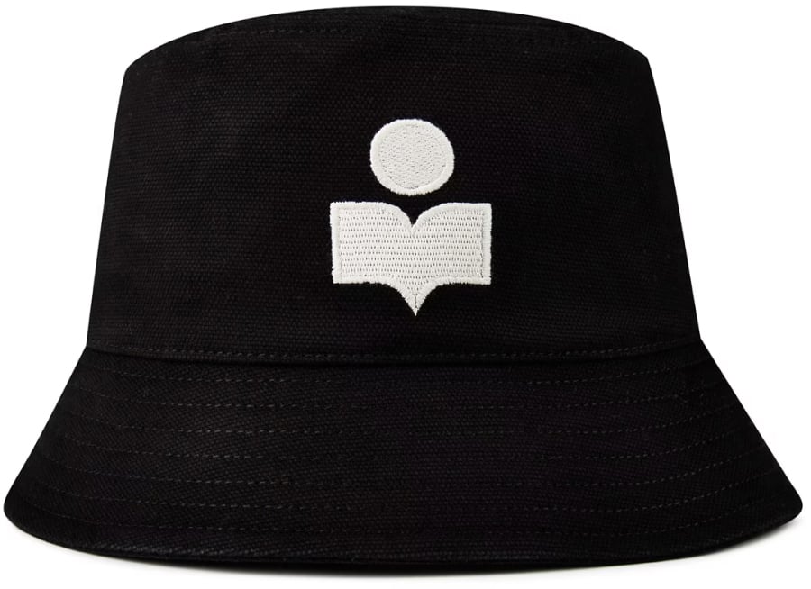 Isabel Marant Haley Embroidered Logo Bucket Hat Zwart