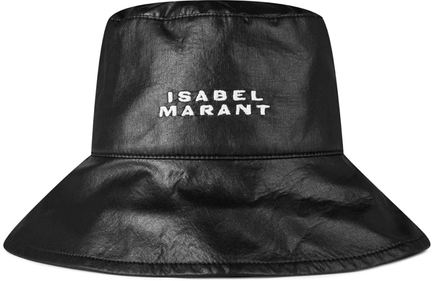 Isabel Marant Loiena Logo Bucket Hat Zwart
