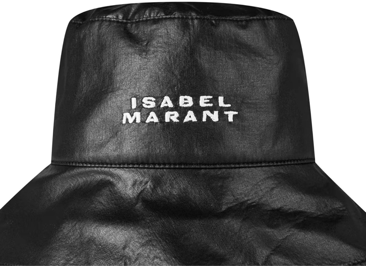Isabel Marant Loiena Logo Bucket Hat Zwart