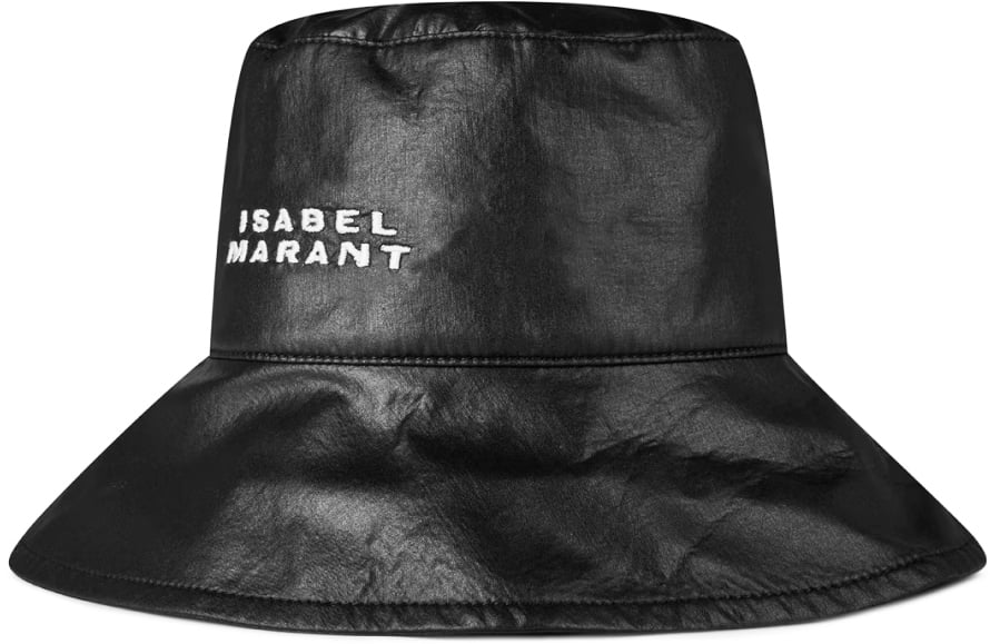 Isabel Marant Loiena Logo Bucket Hat Zwart