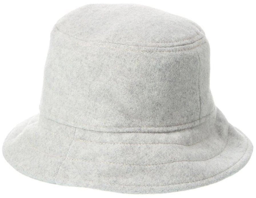 Isabel Marant Giorgia Wool Felt Logo Bucket Hat Grijs