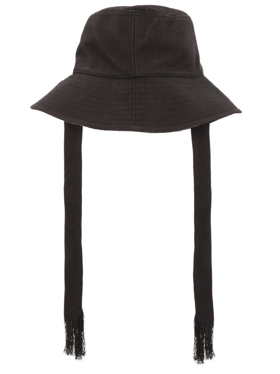 Isabel Marant Shaley Fringed Edges Bucket Hat Zwart