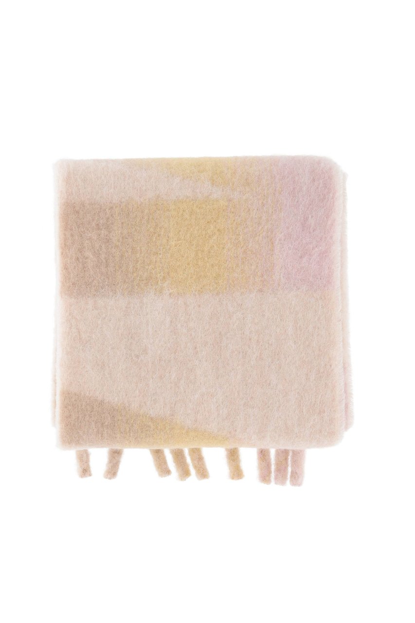 Isabel Marant Wool-Alpaca Logo Scarf Neutraal