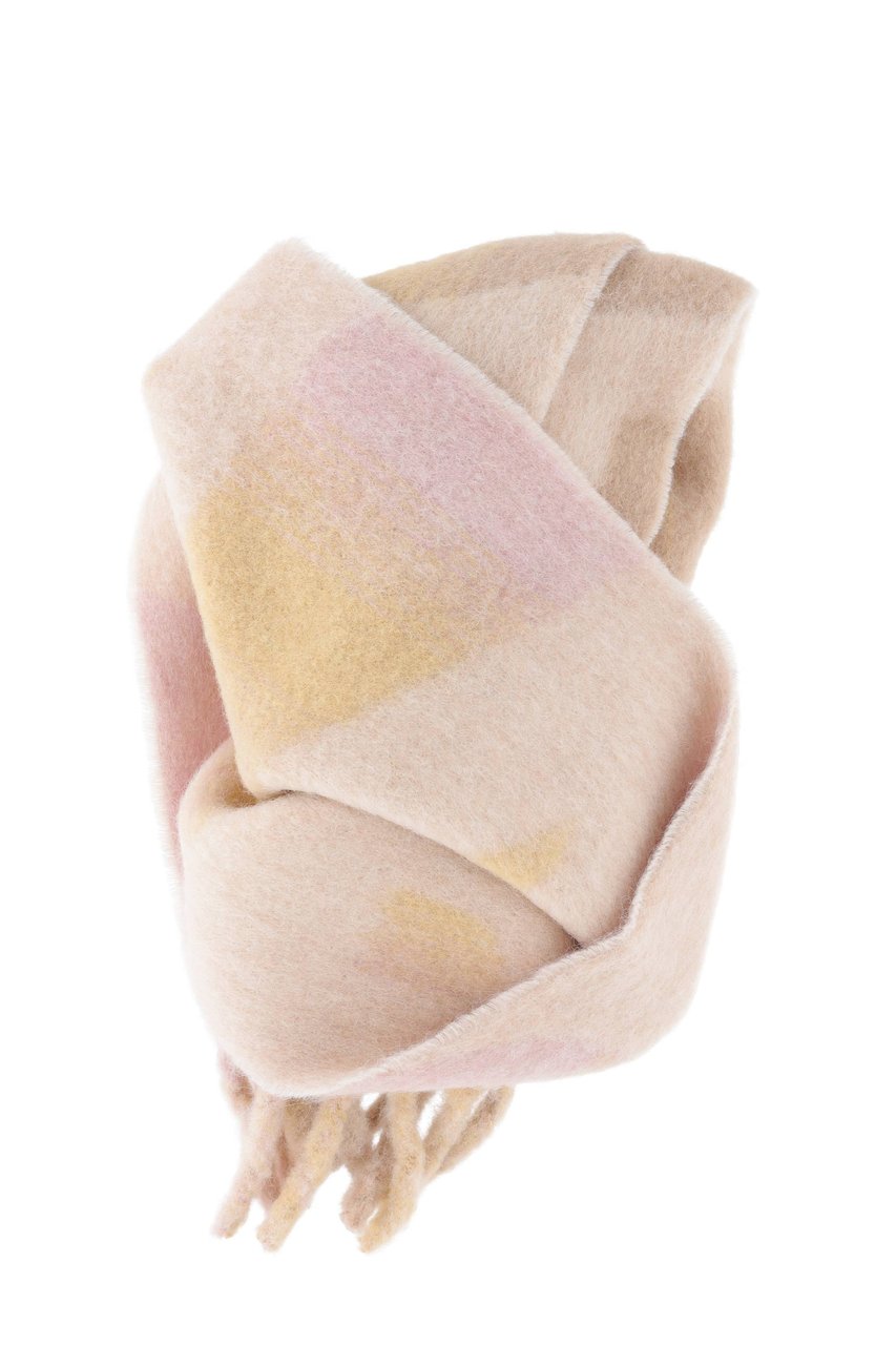 Isabel Marant Wool-Alpaca Logo Scarf Neutraal