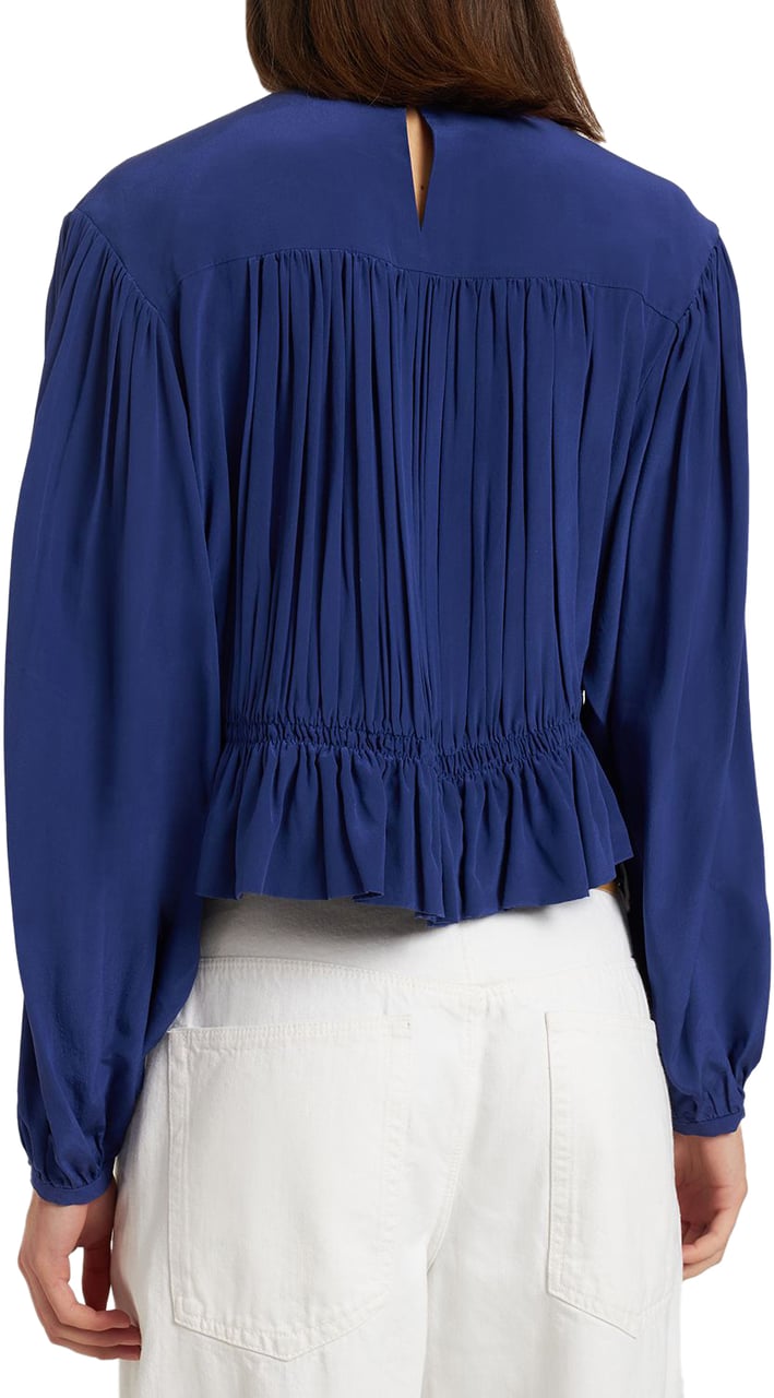 Isabel Marant Elegant blue cropped blouse for any occasion Navy