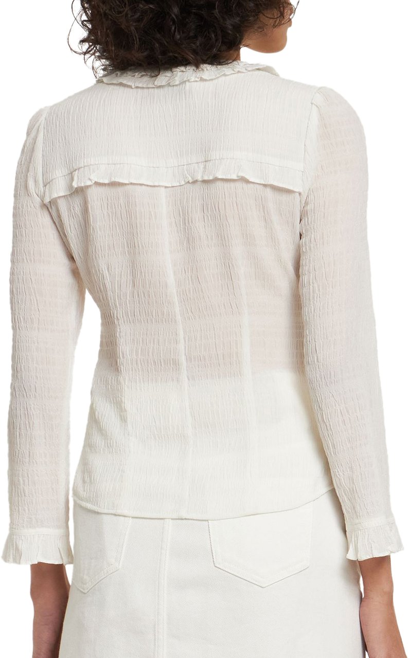 Isabel Marant Elegant white sweater with long sleeves Wit