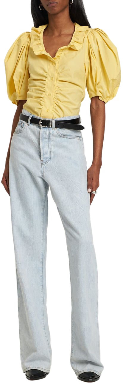 Isabel Marant Elegant yellow blouse with balloon sleeves Geel