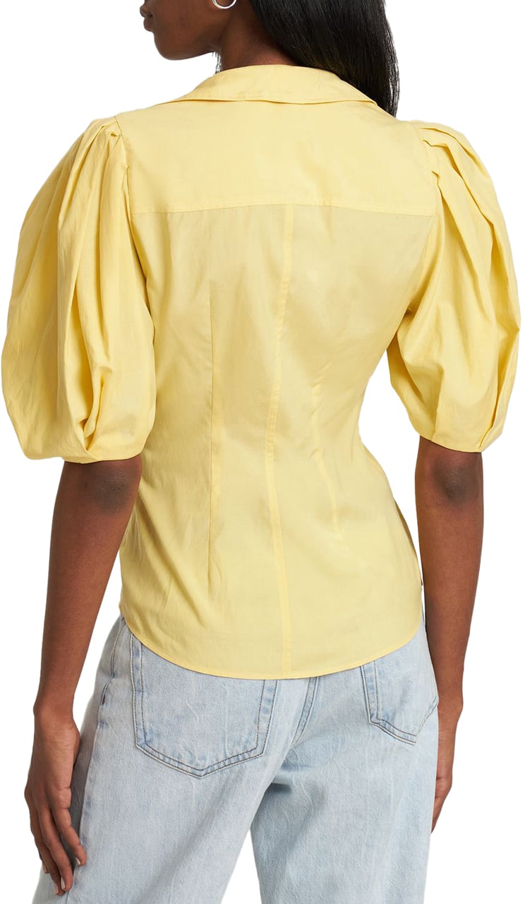 Isabel Marant Elegant yellow blouse with balloon sleeves Geel